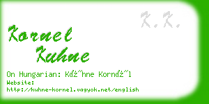 kornel kuhne business card